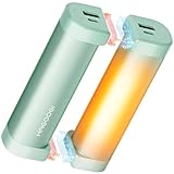 HAGOOGI (ハゴオギ) 充電式カイロ 急速発熱 電子カイロ 3階段温度調節 モバイルバッテリー 10000mAh大容量 ハンドウォーマー 14時間連続発熱可能 急速充電 エコ 小型 超軽量 分離式設計 持ち運びやすい 寒さ対策 アウトドア 通勤通学 プレゼント（ミント）