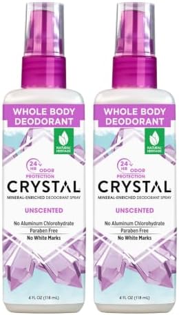 Crystal Body Deodorant Spray-4 fl oz, 2 pack