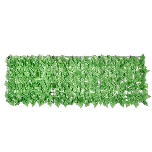 Telón de fondo de hierba verde, valla de hoja de uva artificial, valla de privacidad, setos | Paneles de vegetación, telón de fondo de pared, decoración de vid para balcón y terraza