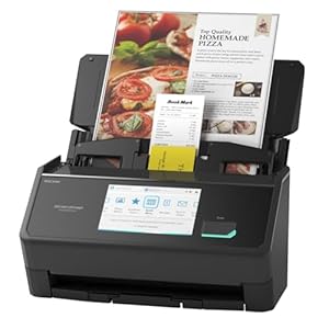 ScanSnap iX2500 Wireless or USB High-Speed Cloud Enabled Document, Photo & Receipt Scanner with Large 5″ Touchscreen and 100 Page Auto Document Feeder for Mac or PC, Black