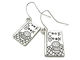 Silver Knight Cookbook Ohrringe, 925 Silber, französische Haken, \