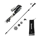 Qunature Bastones Senderismo de Aluminio 7075, 1PCS Bastones Trekking Plegables 110-130cm para Viaje Camping Alpinismo Senderismo
