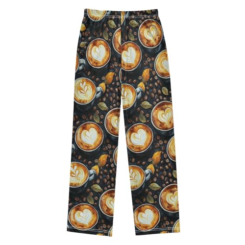 Pajama Bottoms, Pajamas Long Pant Coffee Latte Lounge Wear Casual Sleep Pants Soft Pjs Sleepwear2