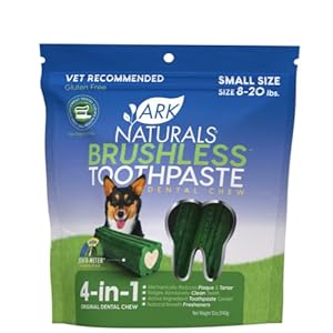 Ark Naturals Brushless Toothpaste, Dog Dental Chews for Small Breeds, Freshens Breath, Helps Reduce Plaque & Tartar, 12oz, 1 Pack