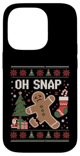 Gingerbread Man Cookie Baking Oh Snap �A�O���[�N���X�}�X�Z�[�^�[ �X�}�z�P�[�X iPhone 14 Pro �p
