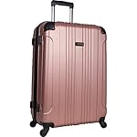 Kenneth Cole REACTION Out of Bounds Lightweight Hardshell 4-Wheel Spinner Luggage, Rose Gold, 28-Inch Checked