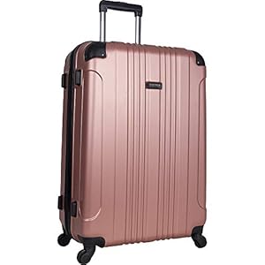 Kenneth Cole REACTION Out of Bounds Lightweight Hardshell 4-Wheel Spinner Luggage, Rose Gold, 28-Inch Checked