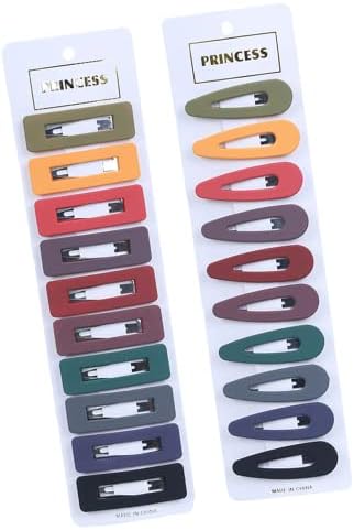 20PCS Hair Clips for Women,Hair Barrettes for Women Banana Clip,No Crease Snap Clips No Slip Metal Snap Hair Pin,Cute Candy Color Hair Accessories Girls Woman Use (Hollow)
