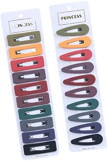 20PCS Hair Clips for Women,Hair Barrettes for Women Banana Clip,No Crease Snap Clips No Slip Metal Snap Hair Pin,Cute Candy Color Hair Accessories Girls Woman Use (Hollow)