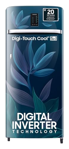 Image of Samsung 215 L, 4 Star, Digi-Touch Cool Digital Inverter, with Display Direct-Cool Single Door Refrigerator (RR23C2E249U /HL, Paradise Bloom Blue, 2023 Model)