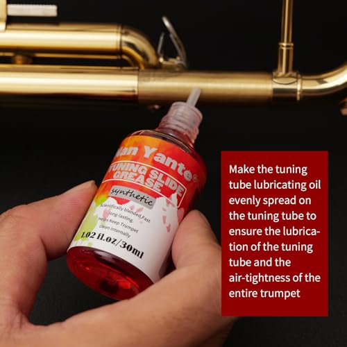 Nan Yante Premium 30ml (1.02 fl. Oz) Synthetic Tuning Slide Grease Oil Lube for Trumpet, Trombone, French Horn, Tuba, Euphonium & other Brass Instruments