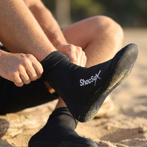 ShocSox Beach Volleyball & Sand Soccer Socks No-Holes Guaranteed Soles for Maximum Protection (US, Alpha, X-Large, Regular, Regular, Old Black) by ShocSox - Image 2