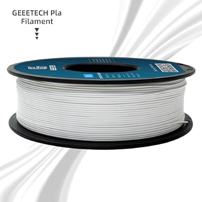 Geeetech 1.75mm PLA 3D Printer Filament, 1kg Spool (2.2lbs), Upgrade Tidy Winding Tangle-Free, Dimensional Accuracy +/- 0.02 mm, White