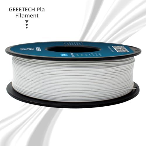 Image of Geeetech 1.75mm PLA 3D Printer Filament, 1kg Spool (2.2lbs), Upgrade Tidy Winding Tangle-Free, Dimensional Accuracy + /- 0.02 mm, White