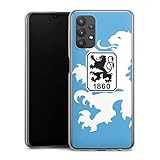 DeinDesign Slim Case extra dünn kompatibel mit Samsung Galaxy A32 5G Silikon Handyhülle transparent Hülle TSV 1860 München Offizielles Lizenzprodukt Wappen