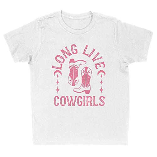 Pink Long Live Cowgirls Kids T-Shirt Youth