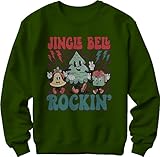 Photo Gallery printbar jingle bell rockin felpa - divertente e festive! design stampato unisex, perfetta per feste e rockin intorno all albero di natale!, verde, 12-13 anni Photo Gallery printbar jingle bell rockin felpa - divertente e festive! design stampato unisex, perfetta per feste e rockin intorno all albero di natale!, verde, 12-13 anni