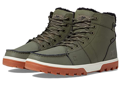Image of DC Men's Woodland Cold Weather Casual High Top Shoe Snow Boot Fashion LIGHT OLIVE /OYSTER 7.5