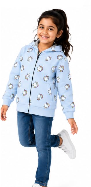 Image of T2F Girls Cotton Hooded Neck Sweatshirt