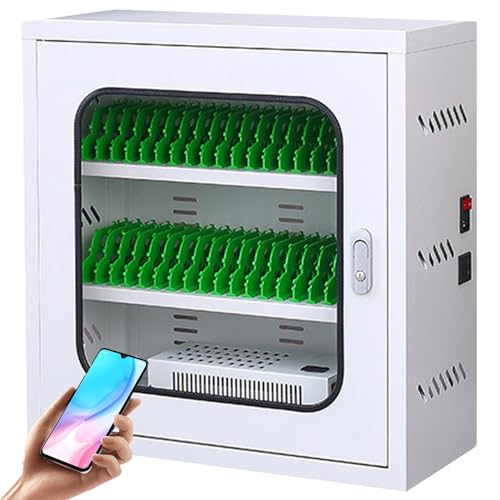 Lockable Phone Charging Station - Mobile Cell Phone Storage Locker and Charger for 12-60 Slots - Organized Mobile Phone Charging Cabinet
