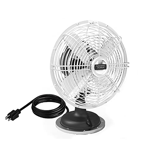Modern Forms 9in Oscillating Plug-in Desk Fan with Three Speed