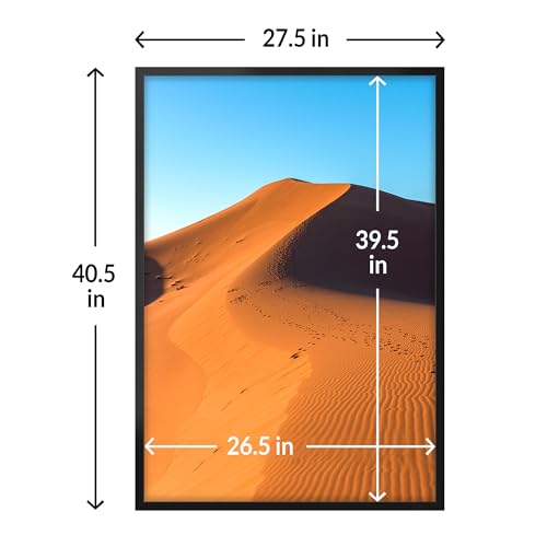 LaVie Home 27x40 Picture Frame for Wall Display, 27x40 Black Picture Frame with HD Plexiglas, 27 x 40 Poster Frame 1 Pack, Display Frame for Vertical or Horizontal, Classic Collection