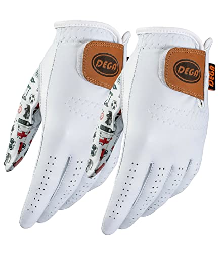 Guantes de golf para hombres diestros DEGA de cuero suave para mejorar el swing en el campo