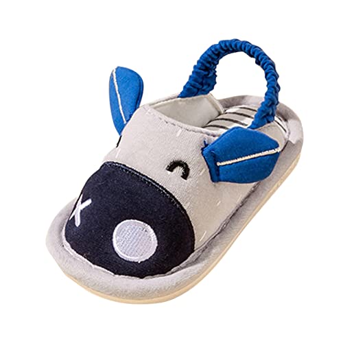 sfdgfhyf Fashion Cute Autumn and Winter Girls Slippers Flat Bottom Round Toe Soft Warm and Metallic Sandals for Girls