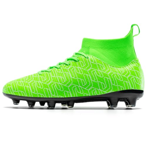 Kids Soccer Cleats Boys Youth Firm Groud Cleats for Girls High Top Trainning Football Shoes AG/FG3