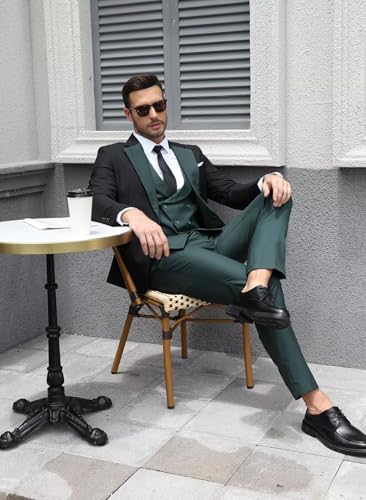 Wangyue 3 Piece Mens Tuxedo Suit Slim Fit Tuxedo for Men Double Breasted Wedding Prom Suits Blazer Vest Pants Sets 20252