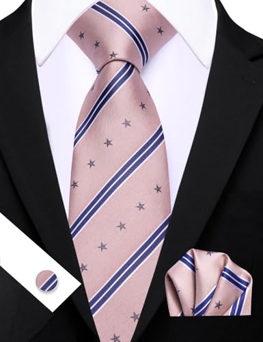 Image of Barry.Wang Man Tie Sets Skull Ties Animal Extra Long Necktie Silk Woven Handkerchief Cufflinks Festival Party Gift
