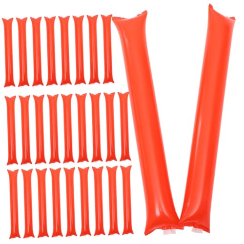 OFFSCH 50 Piezas Palos Inflables para Animar Palos de Ruido para Eventos Deportivos Rojo para Fútbol Baloncesto Fiesta