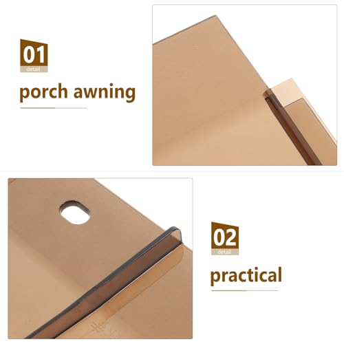 Toldo de ventana exterior de PC transparente acoplable para puertas 4