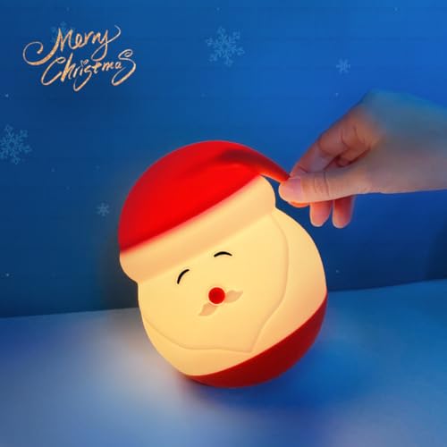 Image of Desidiya Santa Silicone Night Lamp for Kids - Dual Power (USB & Battery) | Soft LED Night Light | Color Changing | Safe Silicone | Christmas Gift & Bedroom Decor