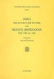  Indici per autori e per materie della Nuova Antologia (1966-1985)