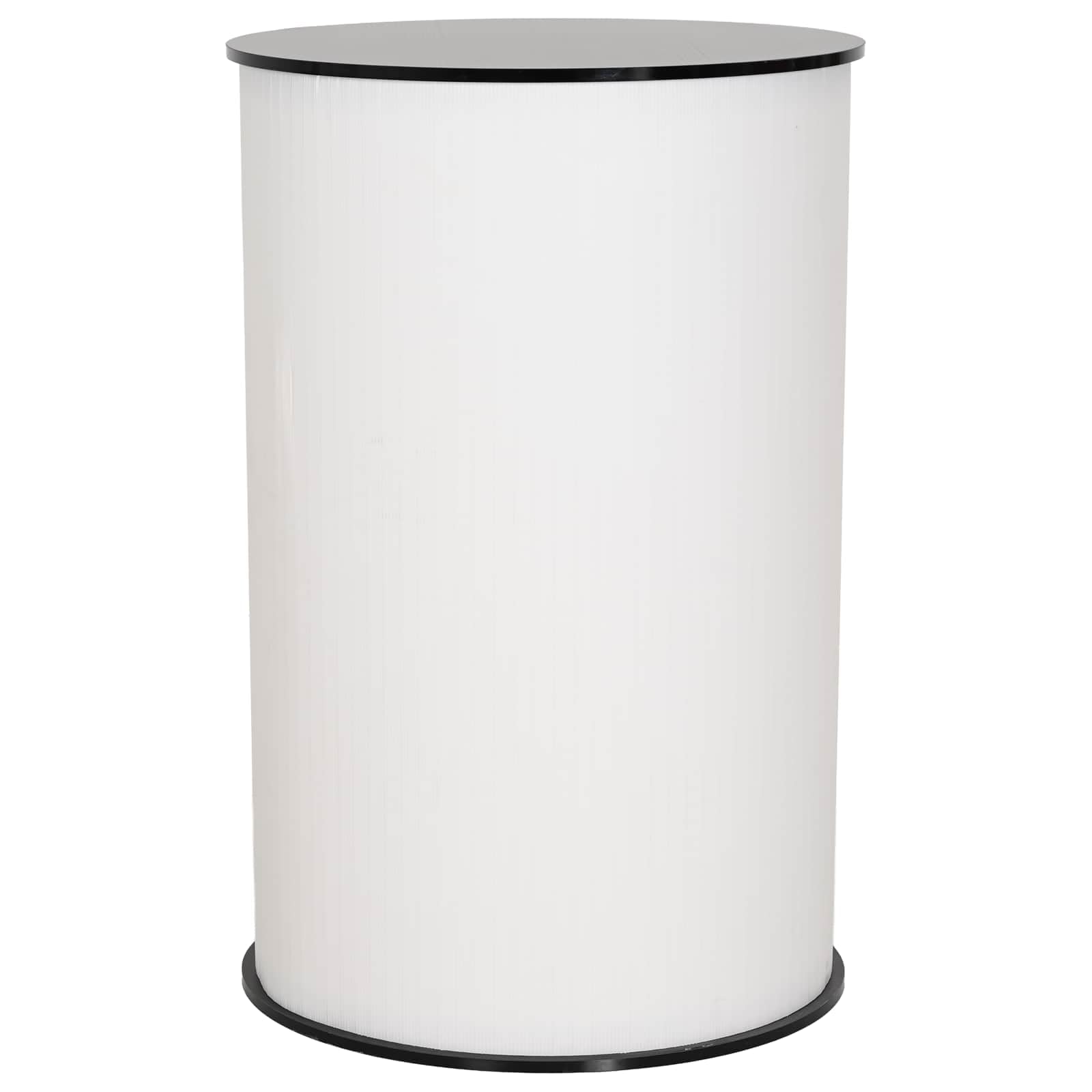 vidaXL Mostrador para ferias Negro y Blanco Ø 60 x 93 cm