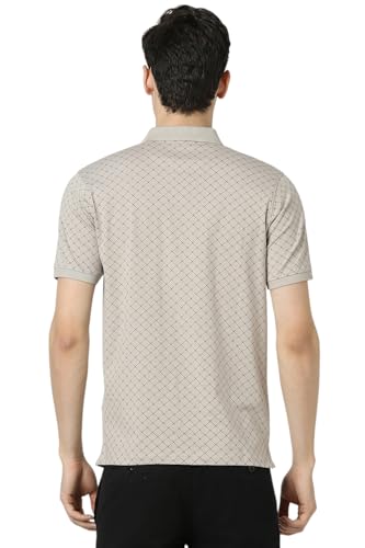 Image of Peter England Men's Cotton Regular Fit All Over Printed T-Shirt | Rich