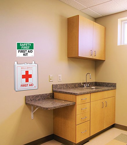 (Set Of 2) First Aid Kit Sign Sticker Green 10" X 7" - Durable Self Adhesive 4 Mil Vinyl - Laminated - Fade & Scratch Resistant - Waterproof – Emergency Safety First Sign For Home, Business Or Restaurant #TOP3