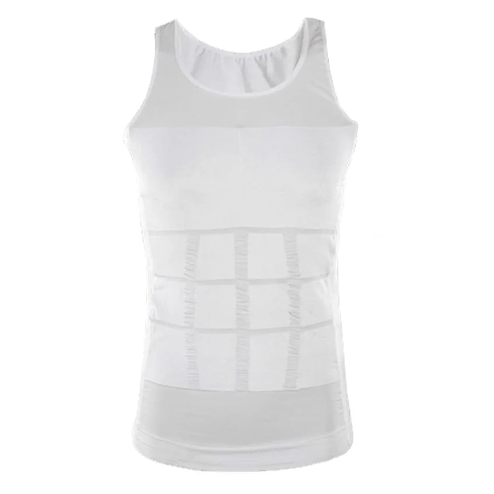 Canotta Palestra Uomo 2 Pezzi Camicia da Uomo Che dimagrisce Shaper del Corpo Gilet Allenamento Canotte Addominali Magliette Canotta Canotta Shapewear Camicia a Compressione Termica(White,S)