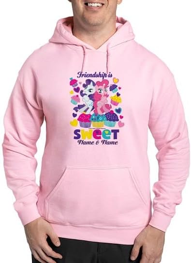 CafePress Custom Personalized MLP Friendship is Sweet Personal Hooded Sweatshirt Men's Light Regular Fit Hooded Sweatshirt