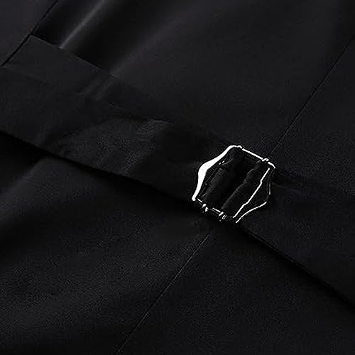 Cambkatl Men‘s Double Breasted Jacquard Suit Vest Gothic Steampunk Victorian Brocade Waistcoat Business Tuxedo Vest4