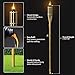 Matney Bamboo Torches for Outside - 4 Feet Tall - (12 Pack) Decorative Garden & Backyard Lights - Torches Outdoor - Oil Lamp for Citronella - Flame Lasts Over 8 Hours