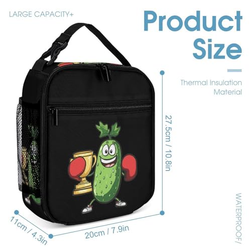 Boxing Winner Pickle 3 PCS Backpack Set Casual Daypack with Insulated Lunch Bag & Pencil Case4