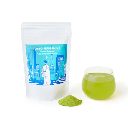 Té verde japonés en polvo con menta 100g miniatura 1