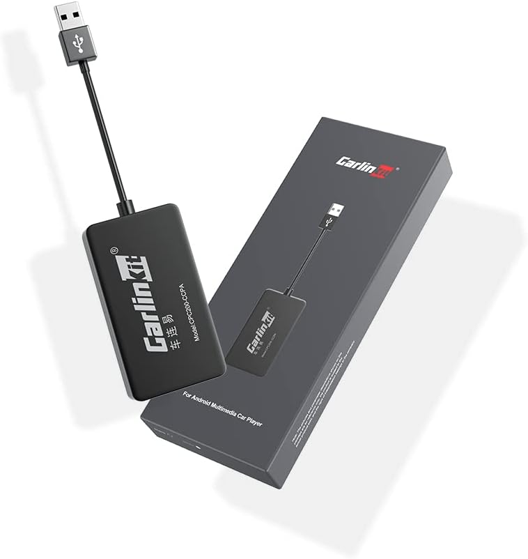 CarlinKit CarPlay Dongle only for Car with Android Head Unit System 4.4.2+,New Upgrade Version,Built-in APK App,Support Wired/Wireless CarPlay,Wired/Wireless Android Auto,Online Upgrade etc.