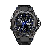 DolceTiger Sportuhr für Herren Elektronische Analog-Digital-LED-Uhr Herren Armbanduhren Multifunktionsuhr Wasserdicht Herrenuhr für Outdoor-Sport Camping Wandern (Blue)