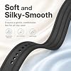 Correa de silicona suave compatible con Garmin CIRQA Smart Band | Correas de repuesto deportivas transpirables ajustables, resistentes al agua y al sudor para reloj inteligente para hombres y mujeres 6