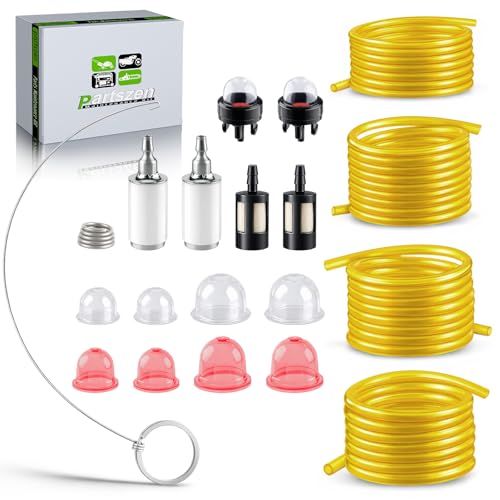 partszen AC04122 4 Size Fuel Line kit Primer Bulb Fuel Filter kit for Small Engine Zama Poulan Craftman Ryobi Homelite Husqvarna Chainsaw Trimmer Blower