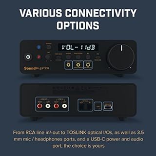 CREATIVE Sound Blaster X5 Hi-RES a 32-bit/384 kHz DAC USB Esterno con bi-Amplificatore per Cuffie Xamp Completamente bilanciato e Ricevitore Bluetooth