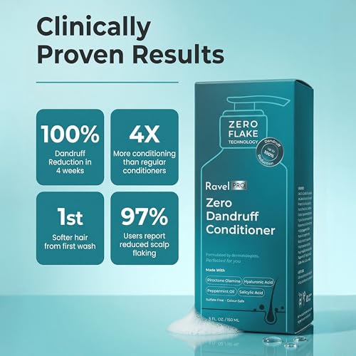 Image of Ravel PRO Anti Dandruff Conditioner | Soothes Scalp Irritation | Reduces Itchiness & Prevents Dandruff | Suitable For All Hair Types | Conditioner for Flake Control | Men & Women - 150ml